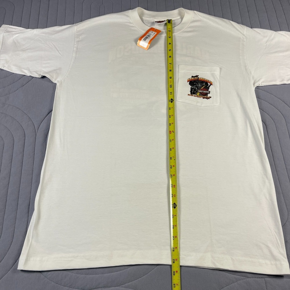 VTG Harley Davidson Mens Shirt XL White Roadhouse Stage 2005 Summerfest USA NWT - Picture 9 of 12